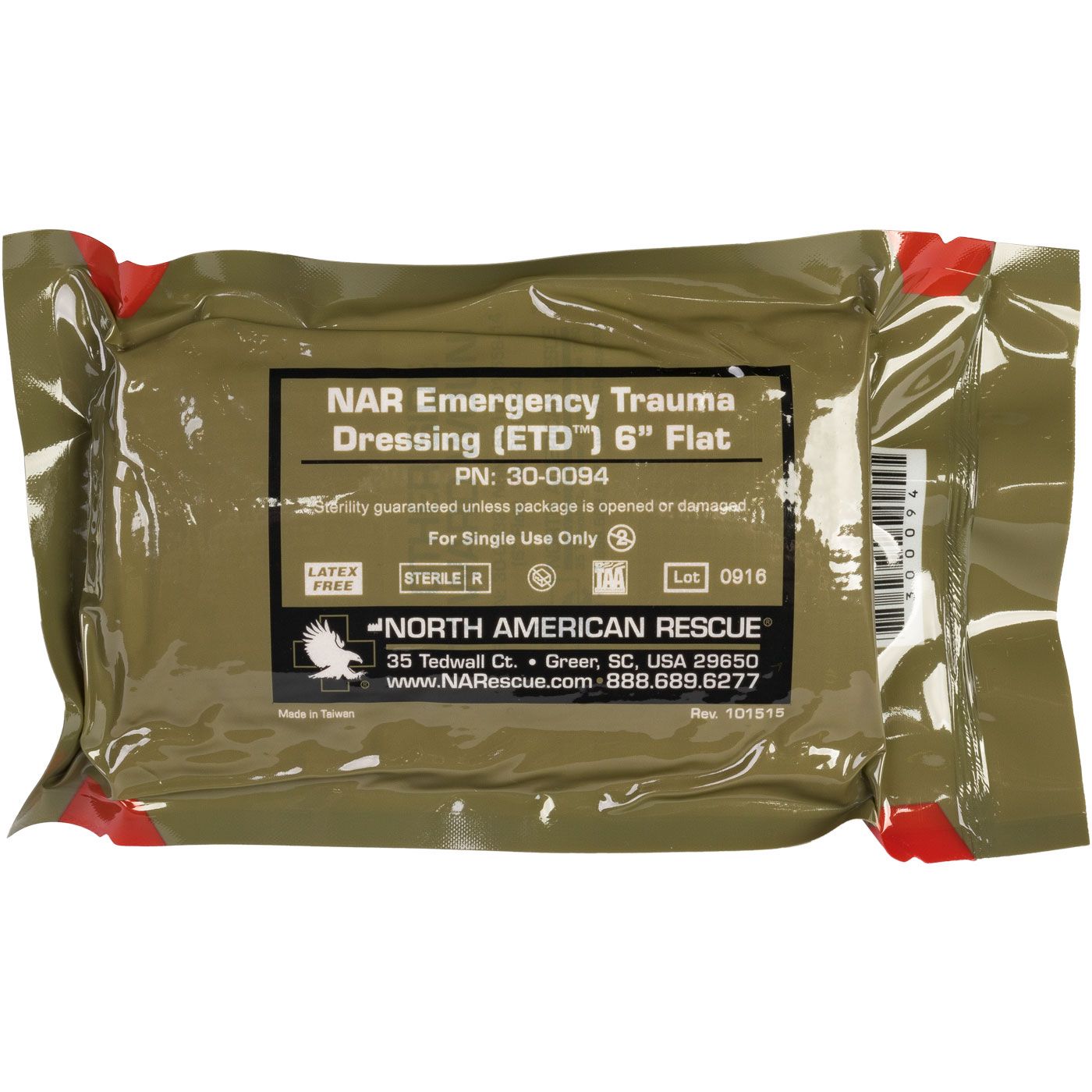 NAR Emergency Trauma Dressing (ETD) - 6’’ Flat - 4022 Elite First Aid Kits