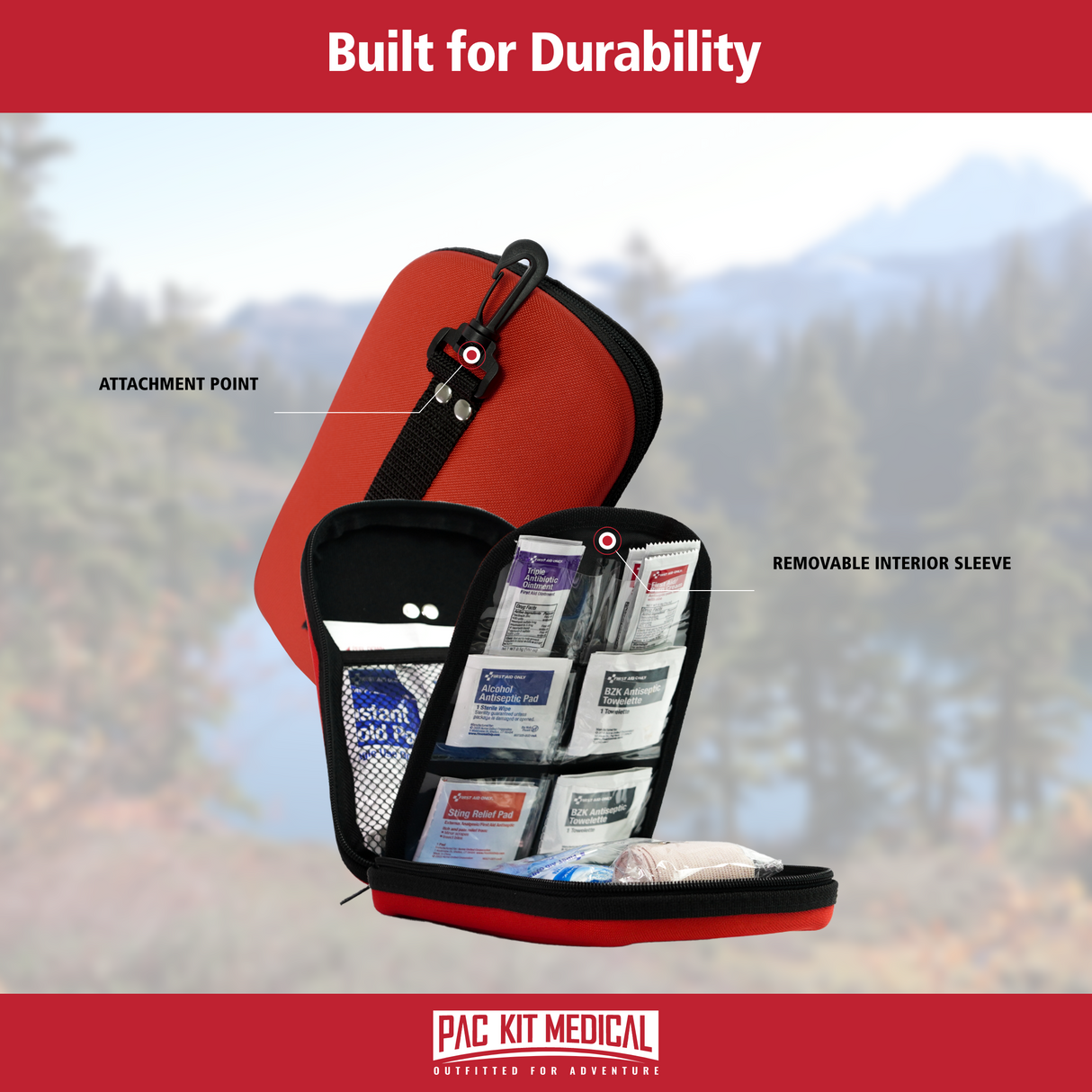 Pac-Kit 87 Piece Grab & Go Adventure First Aid Kit - Kits 96086 Elite