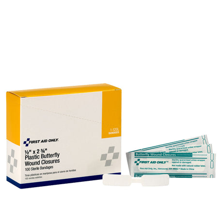 Butterfly Closure Strip - Box of 100 - 1-120L Elite First Aid Kits - US Made