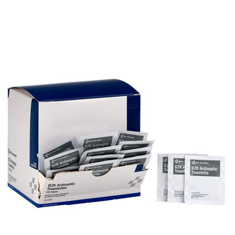BZK Antiseptic Wipe - Box of 100 - J308 Elite First Aid Kits - US Made