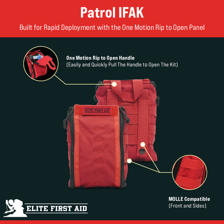 Patrol Trauma Kit Pro Full / Black FA144B PRO Elite First Aid Kits US Made