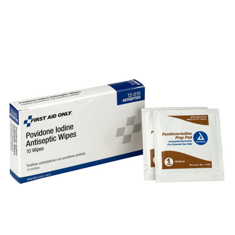 Povidone Iodine Wipe 12 015 Elite First Aid Kits US Made
