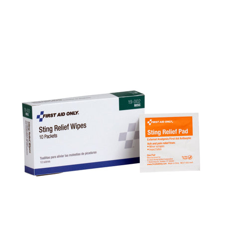 Sting Relief Wipes 19 002 Elite First Aid Kits US Made