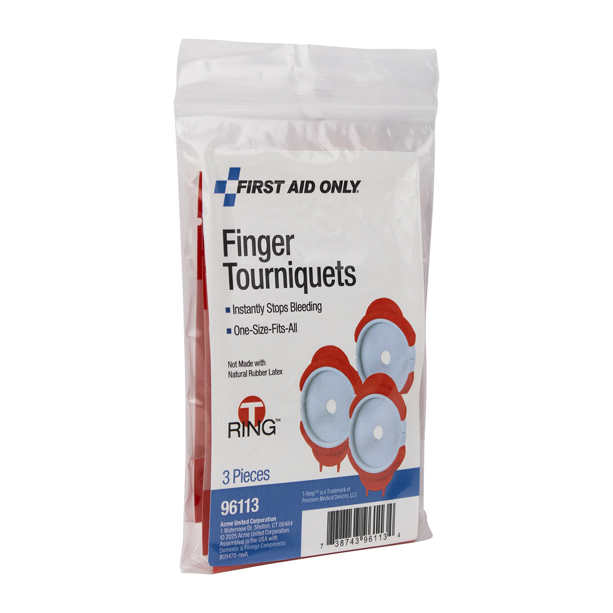 T Ring Finger Tourniquets 3 Pack - 96113 Elite First Aid Kits