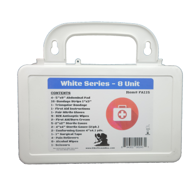 White Series 8 Unit FA115 Elite First Aid Kits US Made